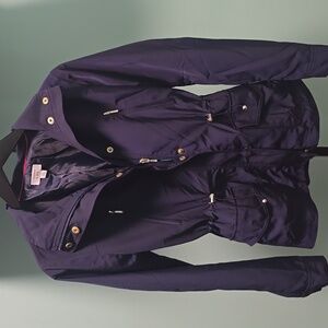 Crown & Ivy Navy Utility Jacket with Gold Accents